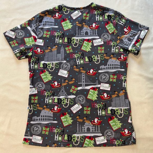 Christmas scrub top - Picture 2 of 3
